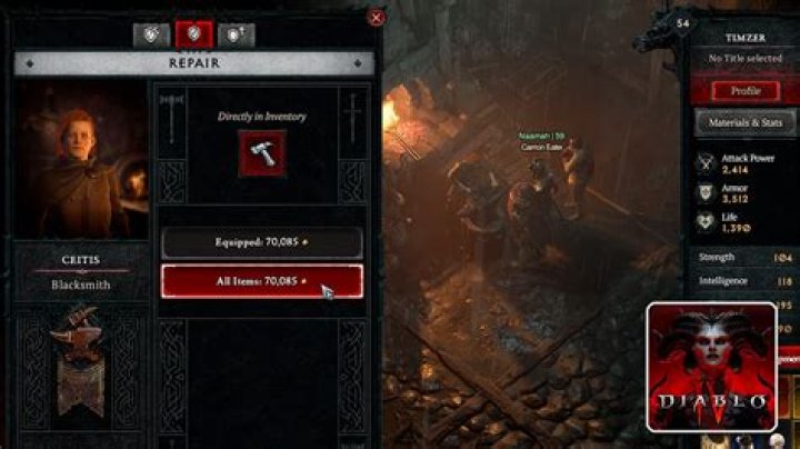 Diablo 4 How to Repair Items (Gear and Weapons) ·