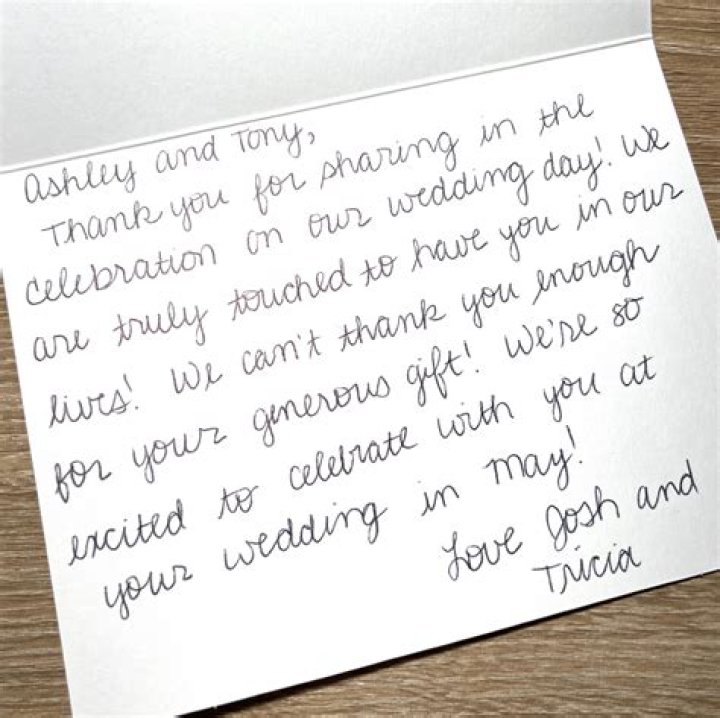 How Do You Write A Thank You Note To Someone Who DidnT Attend The Wedding? Celebrity |