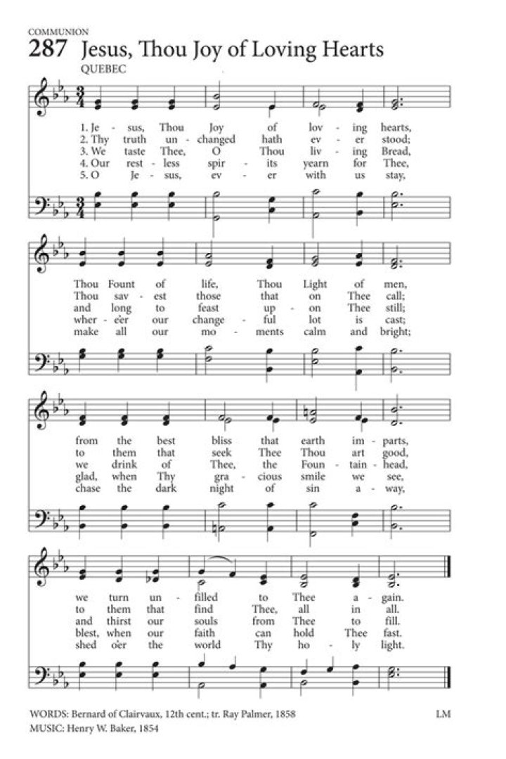 Jesus, Thou Joy of Loving Hearts |