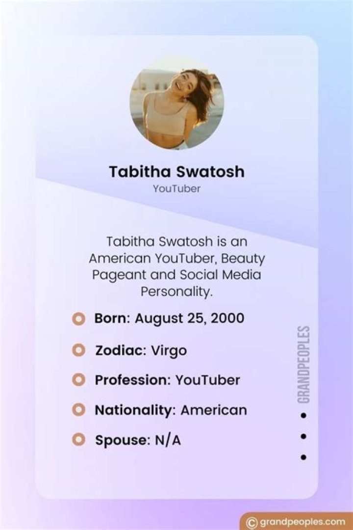 Who's Tabitha Swatosh? Age, Boyfriend, Height, Zodiac, Biography